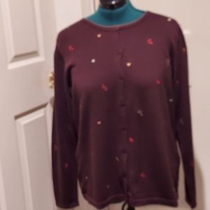 C J Banks Brown Cardigan Sweater